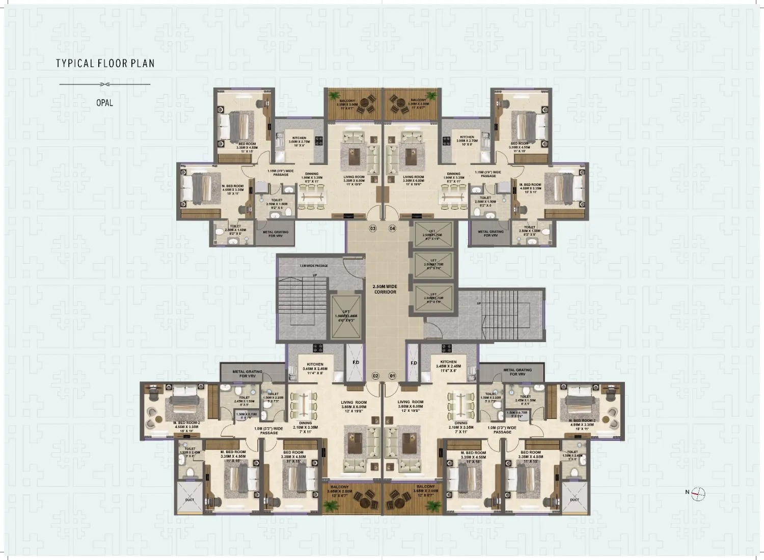 TYPICAL FLOOR PLAN OPAL