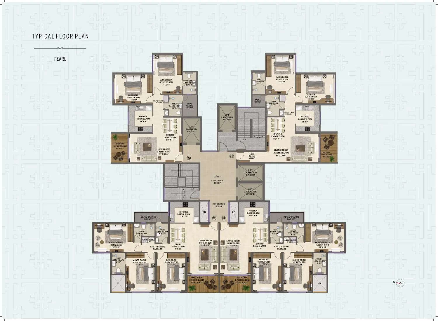 TYPICAL FLOOR PLAN PEARL